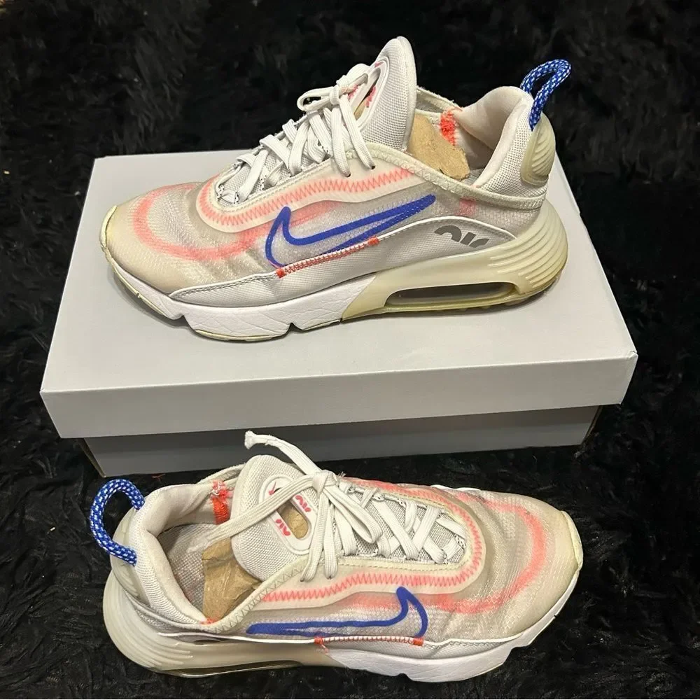 NIKE Air Max 2090 'White Flash Crimson' lace up shoes sneakers women’s 7.5